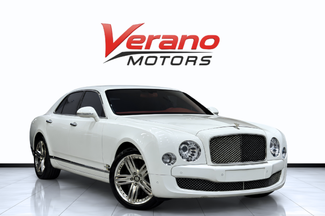 2013 Bentley Mulsanne Special Edition for sale in Dubai, white with red interior – photo 1