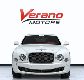 2013 Bentley Mulsanne Special Edition for sale in Dubai, white with red interior – photo 4