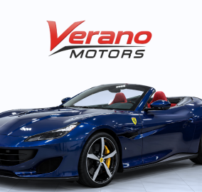 2019 Ferrari Portofino for sale in Dubai, metallic blue with red interior – photo 3